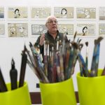 Las Palmas de Gran Canaria 19.03.26. Presentación en rueda de prensa, de la exposición Pensar y Reír de J. Morgan, en la Biblioteca Insular de Gran Canaria. Cabildo de Gran Canaria/ Angel Medina G.