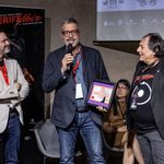 Alejandro Martín, Gonzalo Ramón y Fabio Mundadori. Créditos Tenerife Noir_Ricardo Toledo
