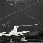Homúnculo. Técnica mixta sobre arpillera. 50 x 65 cm. Ca. 1960. Colección de Arte CajaCanarias.