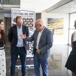 Alba Socorro, Óscar Hernández, Antonio Morales y Guacimara Medina antes de la presentación del Festival